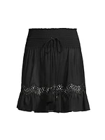 Chiffon Grommet Miniskirt