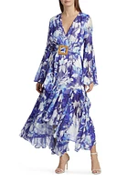 Mendes Floral Geogrette Maxi Dress