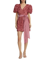 Bloom Adoration Embroidered Mesh Minidress