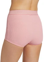 Culotte High-Waisted Rib-Knit Boyshort