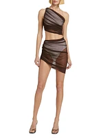 Diana Shirred Mesh Cover-Up