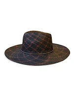 Gardenia Lollipop Plaid Straw Fedora