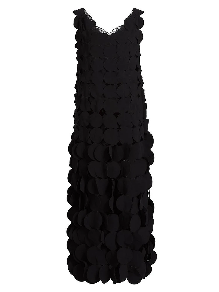 Circular Lace Layered Maxi Dress