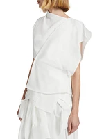 Asymmetric Draped Sleeveless Top