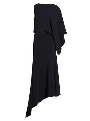 Main Asymmetric Drape Maxi Dress