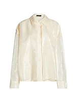 Sequin Double Trompe L’oeil Shirt