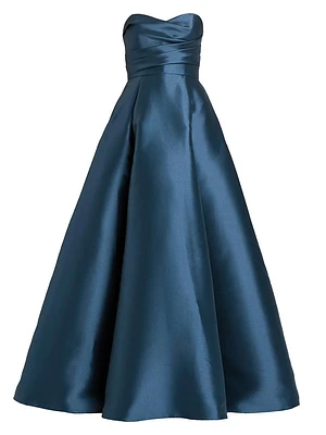 Strapless Mikado Satin Gown