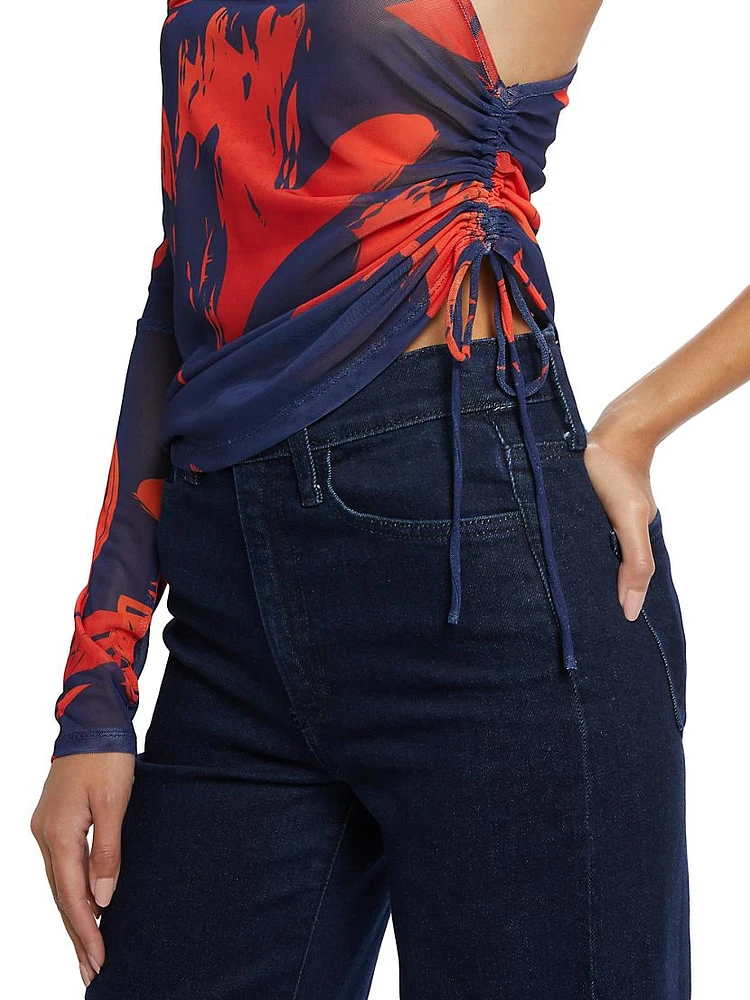Sela One-Shoulder Mesh Top