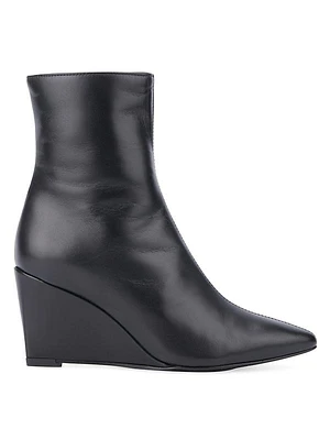 Pauletta Nappa Leather Wedge Booties