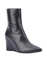 Pauletta Nappa Leather Wedge Booties