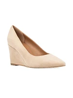 Posie 72MM Suede Wedge Pumps