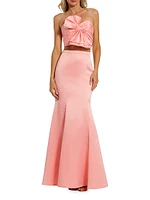 Strapless Bow Top & Mermaid Skirt 2-Piece Set