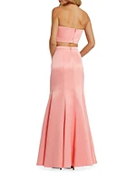 Strapless Bow Top & Mermaid Skirt 2-Piece Set