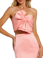 Strapless Bow Top & Mermaid Skirt 2-Piece Set