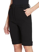 Double-Crepe Cyclist Shorts