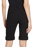 Double-Crepe Cyclist Shorts