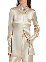 The Devlon Embellished Satin Shirt