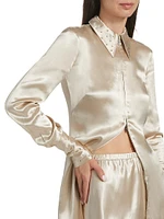 The Devlon Embellished Satin Shirt