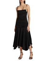 The Viradora Ruched Midi-Dress