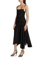 The Viradora Ruched Midi-Dress