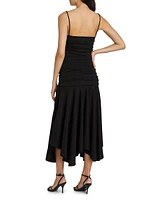 The Viradora Ruched Midi-Dress