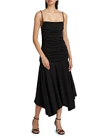 The Viradora Ruched Midi-Dress