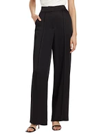 Kyra Wide-Leg Satin Pants