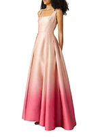 Bella Ombré Pleated Ballgown