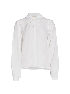 Azariah Balloon-Sleeve Blouse