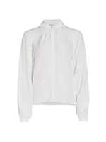 Azariah Balloon-Sleeve Blouse