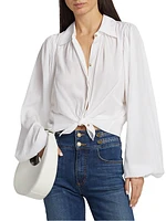 Azariah Balloon-Sleeve Blouse