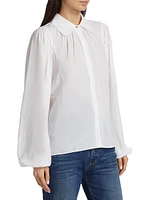 Azariah Balloon-Sleeve Blouse