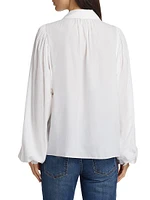 Azariah Balloon-Sleeve Blouse