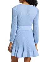 Liv Pleated Tie-Waist Minidress