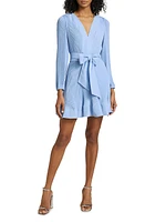 Liv Pleated Tie-Waist Minidress