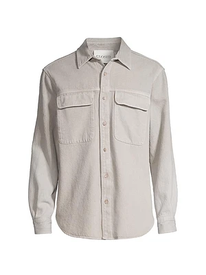 Military Button-Front Shirt