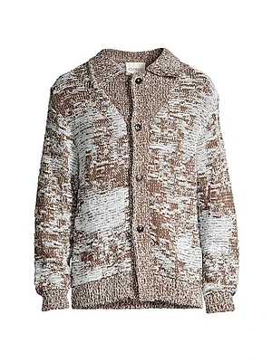 Jacquard Cotton Cardigan