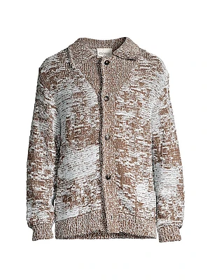 Jacquard Cotton Cardigan