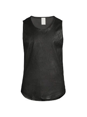 Ribbed Leather Tank