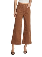 Flared Ankle-Crop Utility Jeans