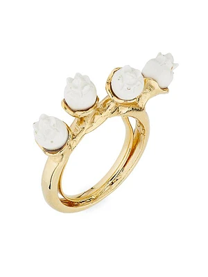 Lily Of The Valley Goldtone & Resin Ring