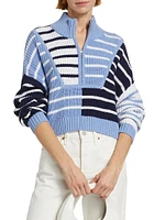 Hampton Quarter-Zip Cotton-Blend Sweater