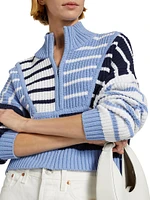 Hampton Quarter-Zip Cotton-Blend Sweater