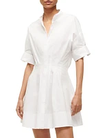 Lorenza Stretch-Cotton Short-Sleeve Minidress