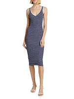 Dana Striped Body-Con Midi-Dress