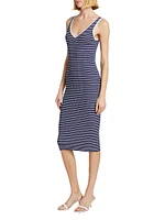 Dana Striped Body-Con Midi-Dress