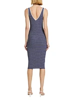 Dana Striped Body-Con Midi-Dress