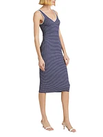 Dana Striped Body-Con Midi-Dress