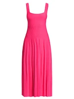 Ellison Rib-Knit Sleeveless Midi-Dress