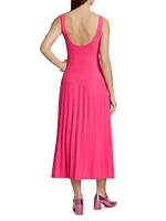 Ellison Rib-Knit Sleeveless Midi-Dress